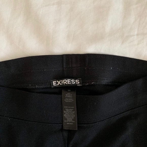 Express Leather Detailed Leggings | Black - Picture 3 of 3